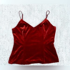 New Banana Republic spaghetti strap velvet camisole. Brand new without tags.